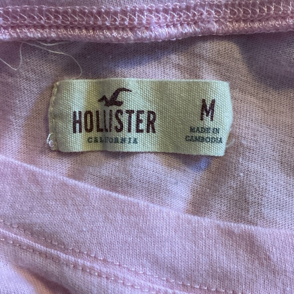 Hollister Medium Pink Crop Top Preowned Shirt Will fit XS-Medium - Picture 4 of 4